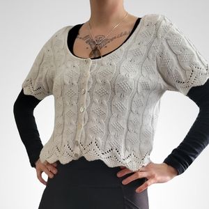 White Vintage knot top size small to medium